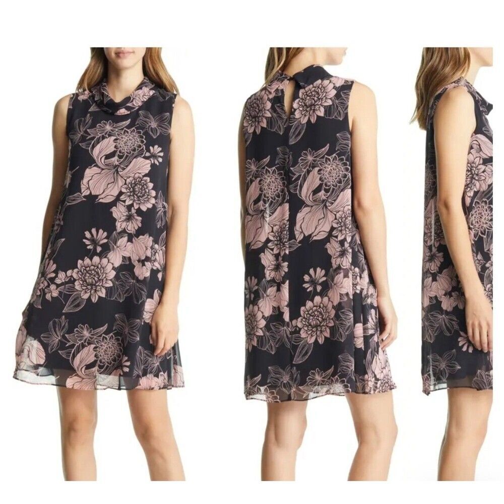 Floral Print Shift Dress CONNECTED APPAREL Size 10